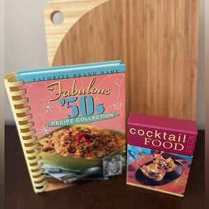 Hostess set; cutting board with recipient book & cards